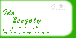 ida meszoly business card